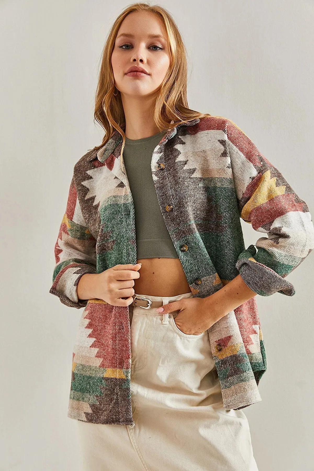 Aztec Inspired Cotton Rustic Shacket