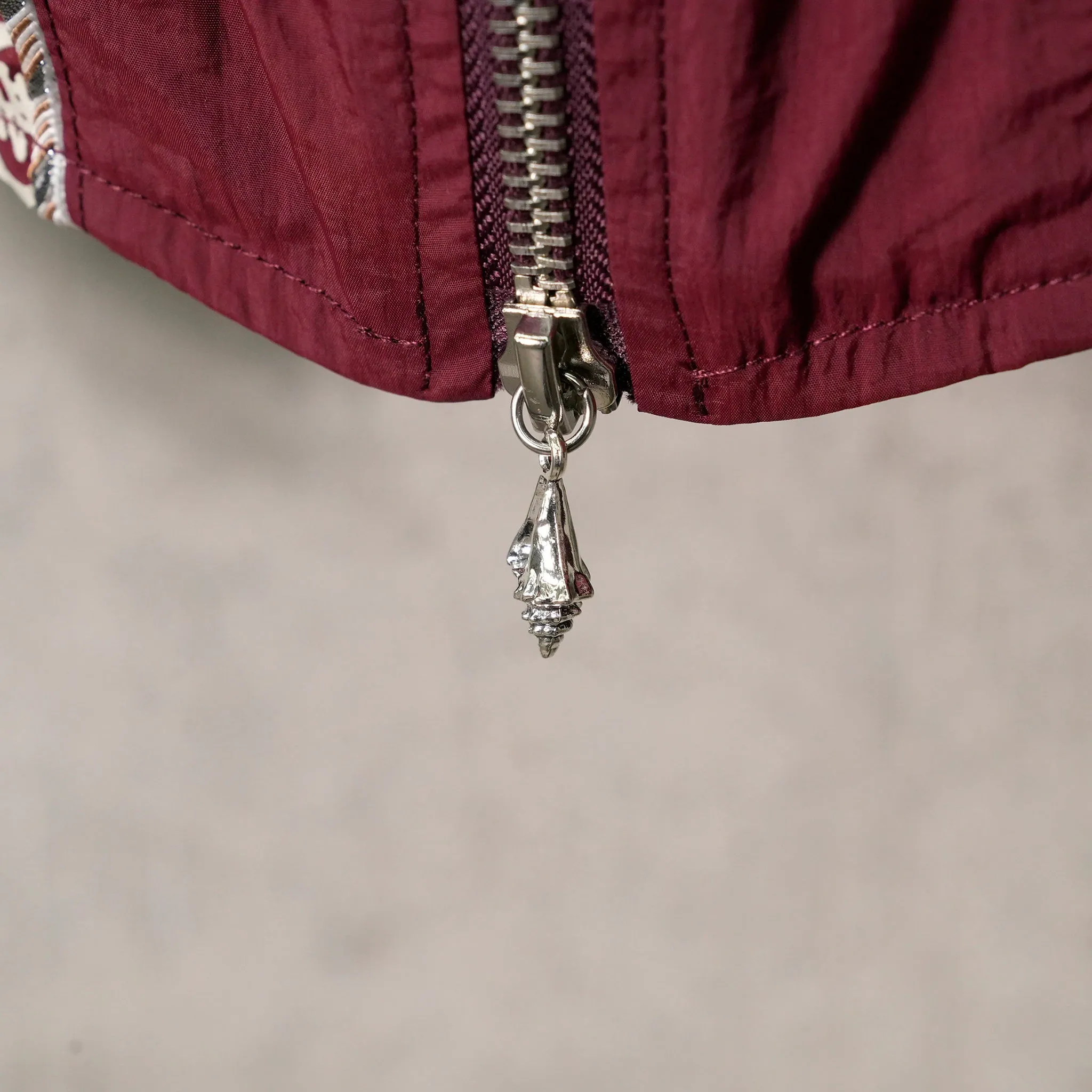 BURGUNDY AND LACE TRACK JACKET / BURGUNDY/WHITE