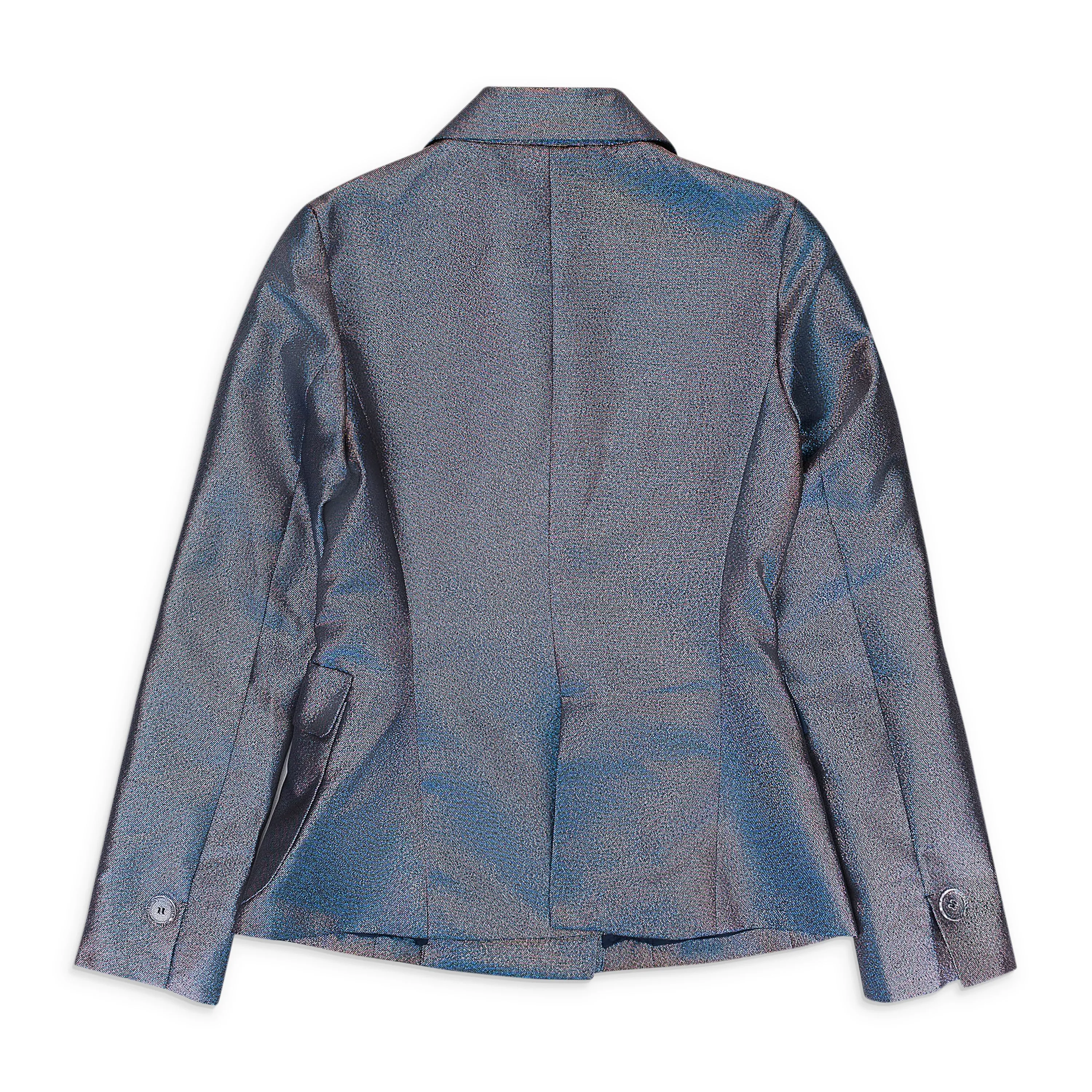 DOUBLE BREASTED BLUE BLAZER