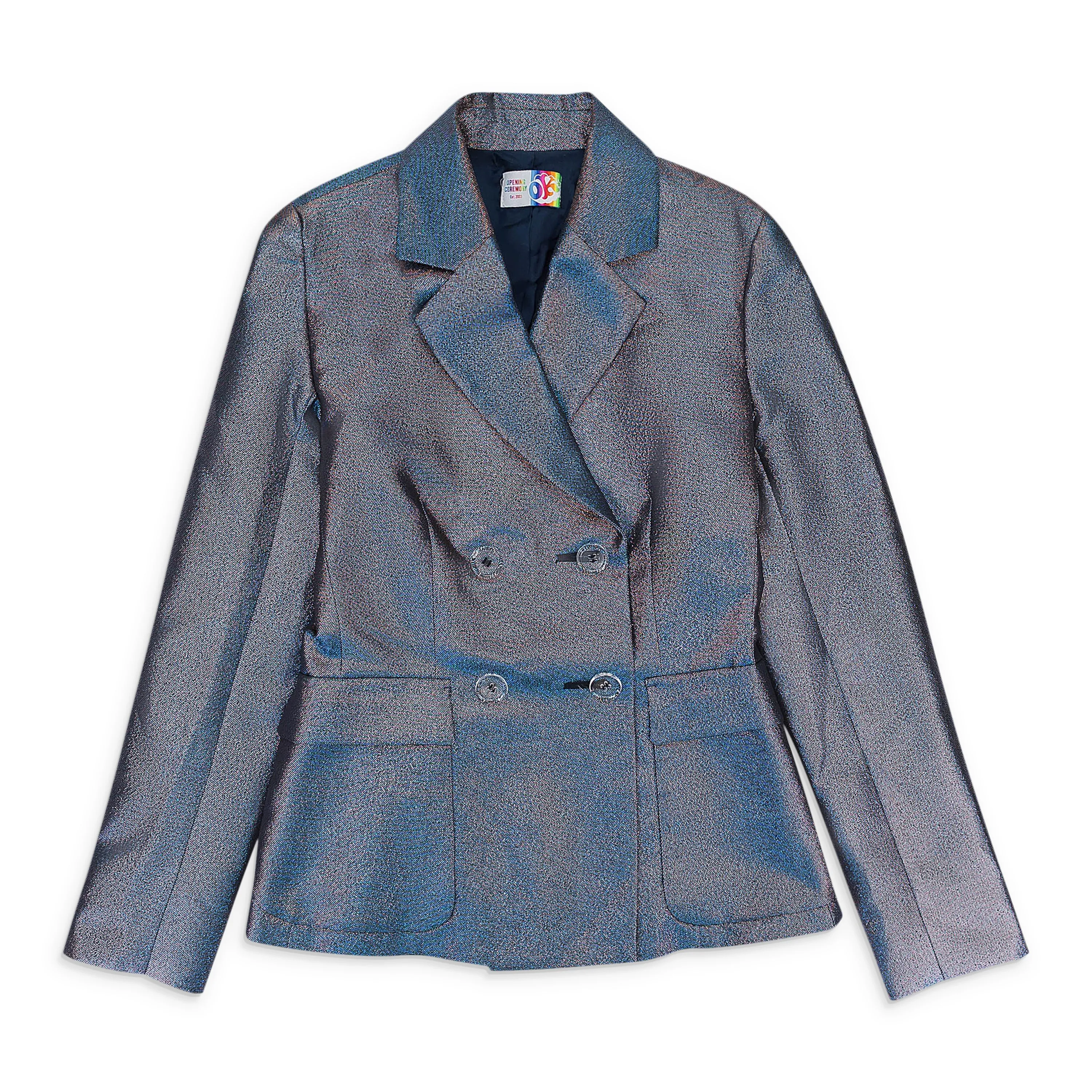 DOUBLE BREASTED BLUE BLAZER