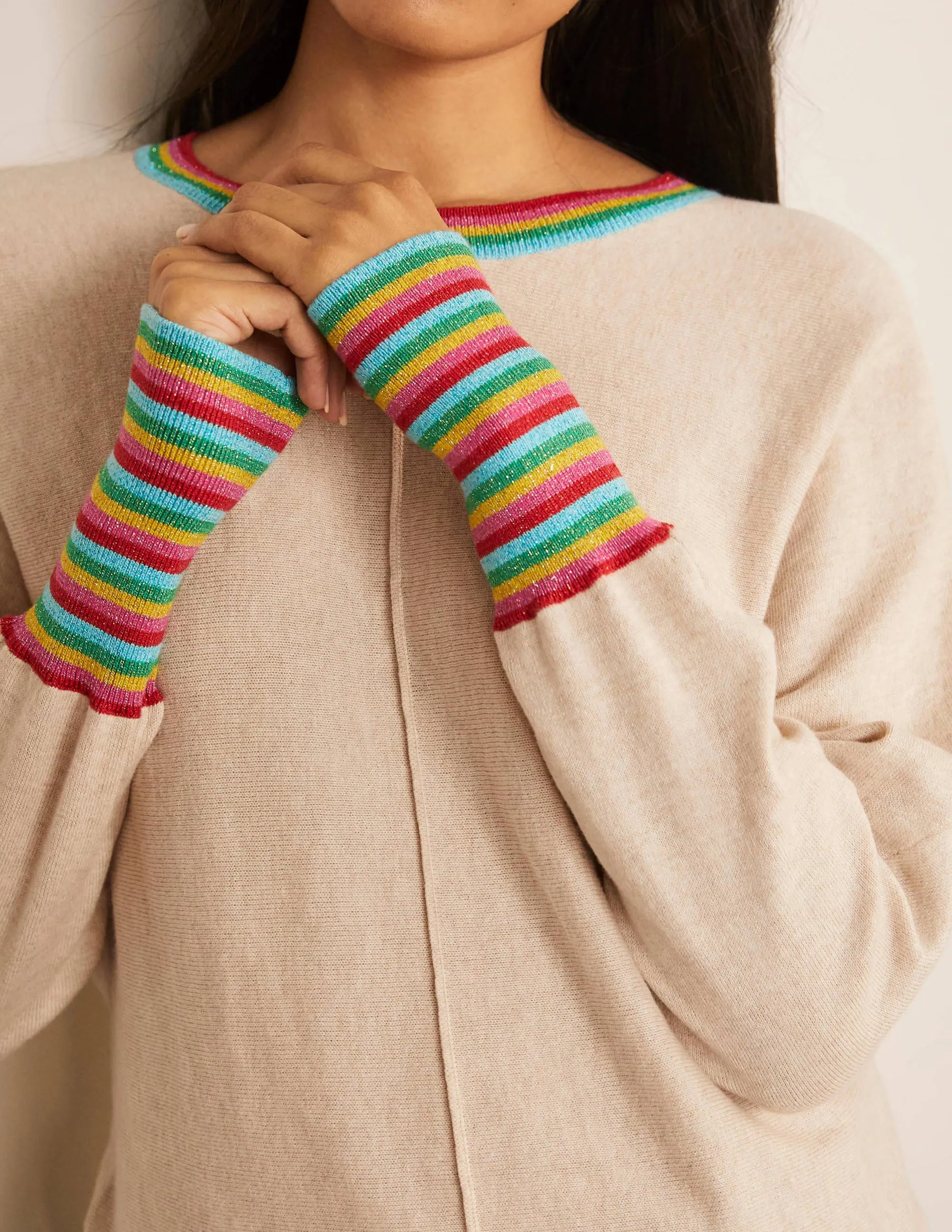 Lytton Sparkle Jumper-Oatmeal Melange