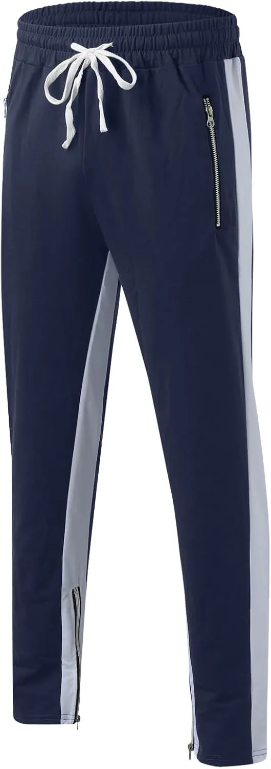 Mens Workout Cargo Sweatpants Casual Pants Drawstring Sweat Jogging Cargo with Pockets Joggers Long Sports Active for