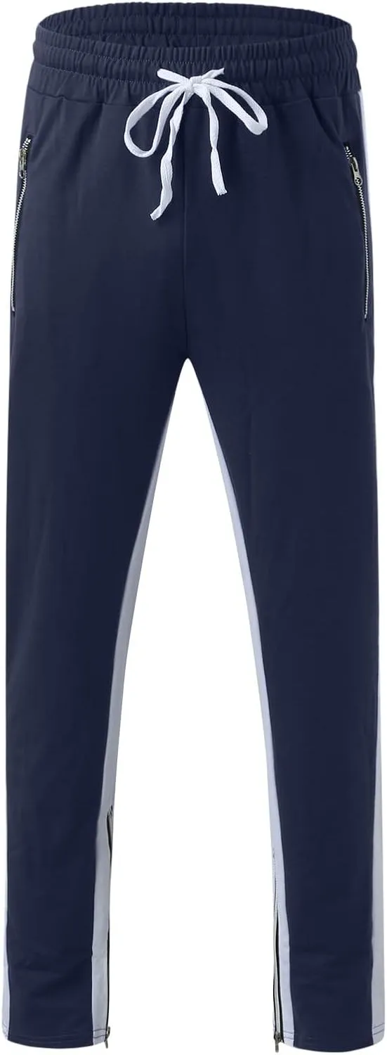 Mens Workout Cargo Sweatpants Casual Pants Drawstring Sweat Jogging Cargo with Pockets Joggers Long Sports Active for
