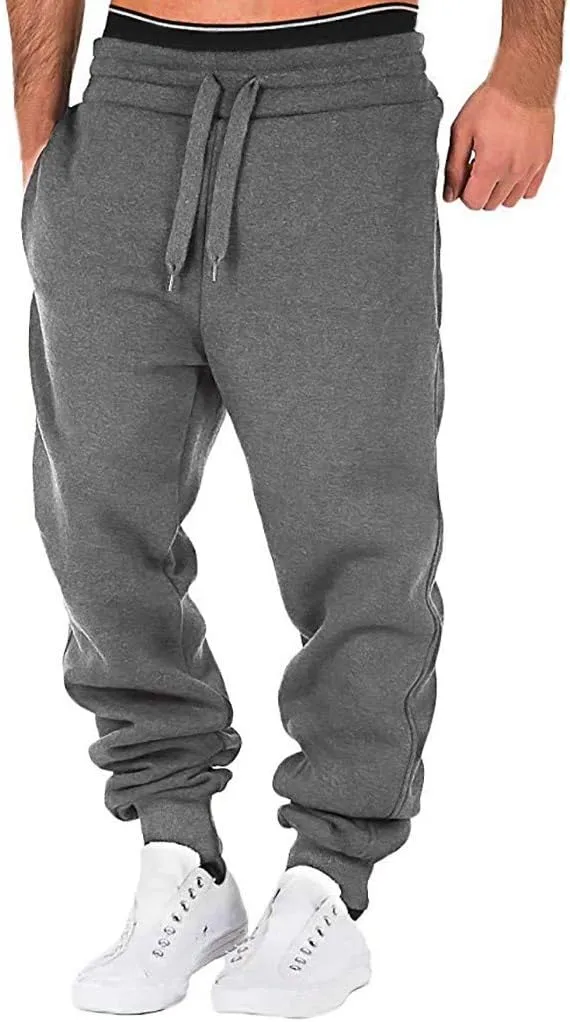 Mens Workout Cargo Sweatpants Straight Elastic Waist Trousers Cargo Pants for Men Relaxed Fit Casual Slim Beach Work