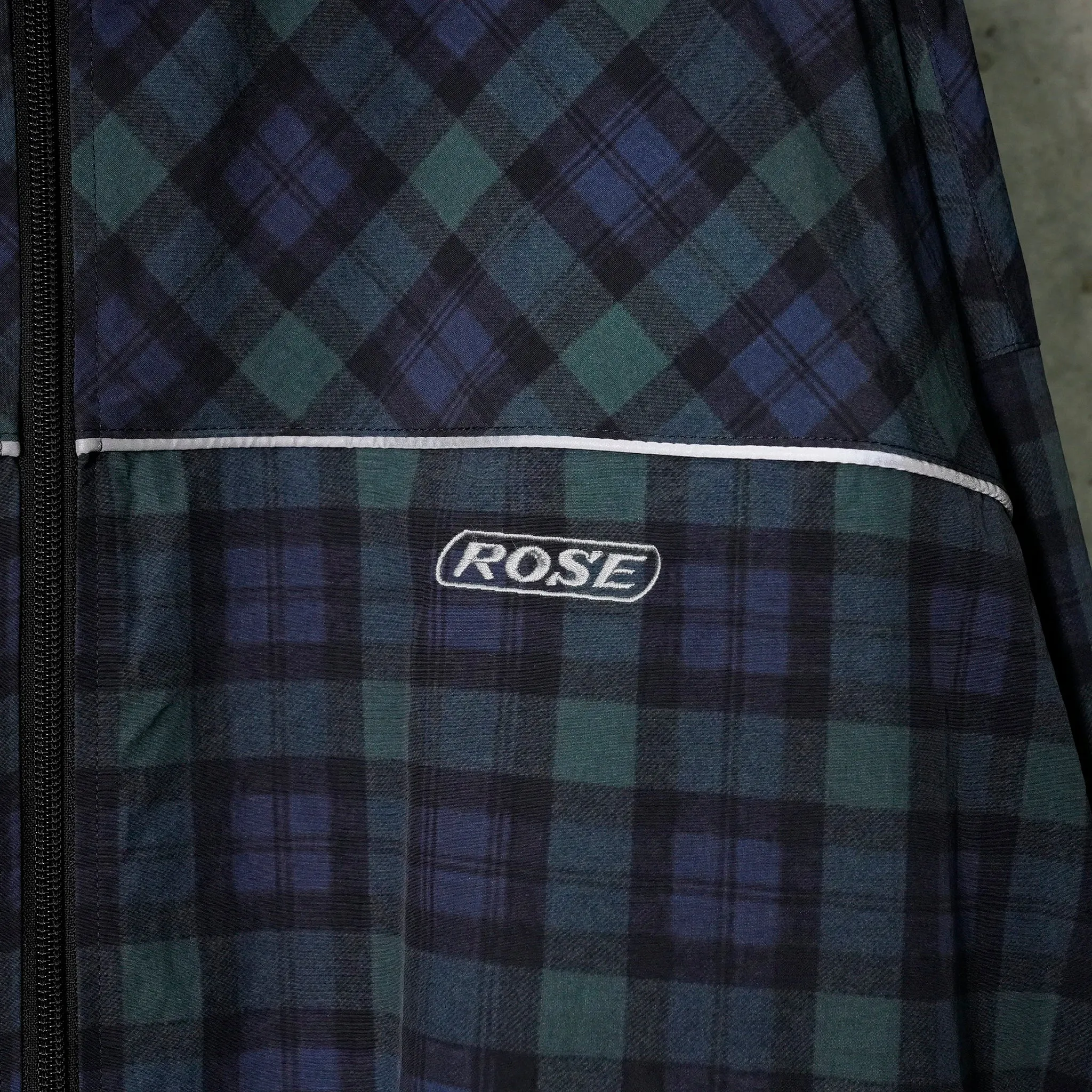 OVERSIZED TRACK JACKET / BLACK TARTAN