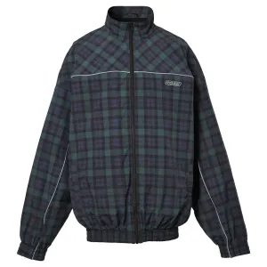 OVERSIZED TRACK JACKET / BLACK TARTAN