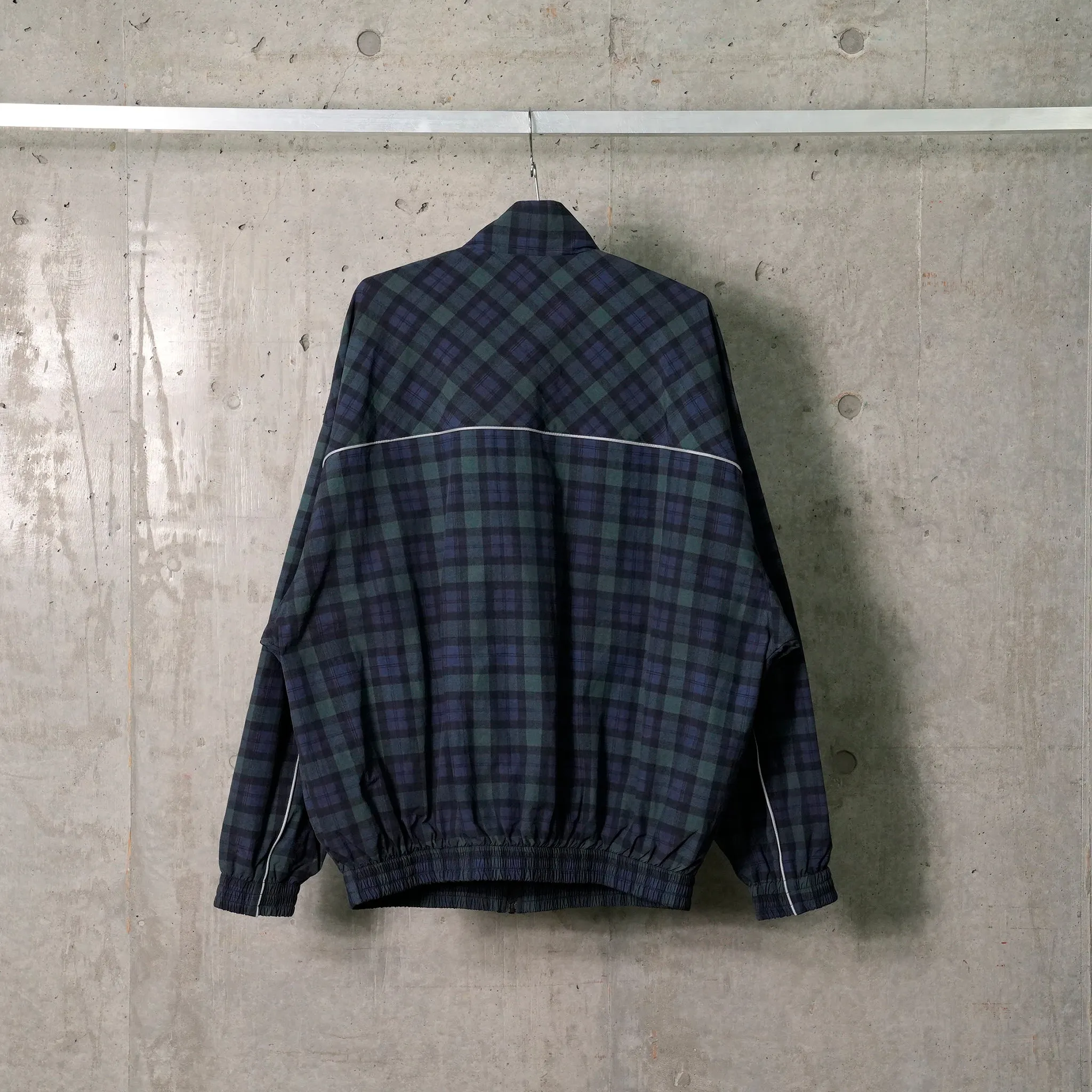 OVERSIZED TRACK JACKET / BLACK TARTAN