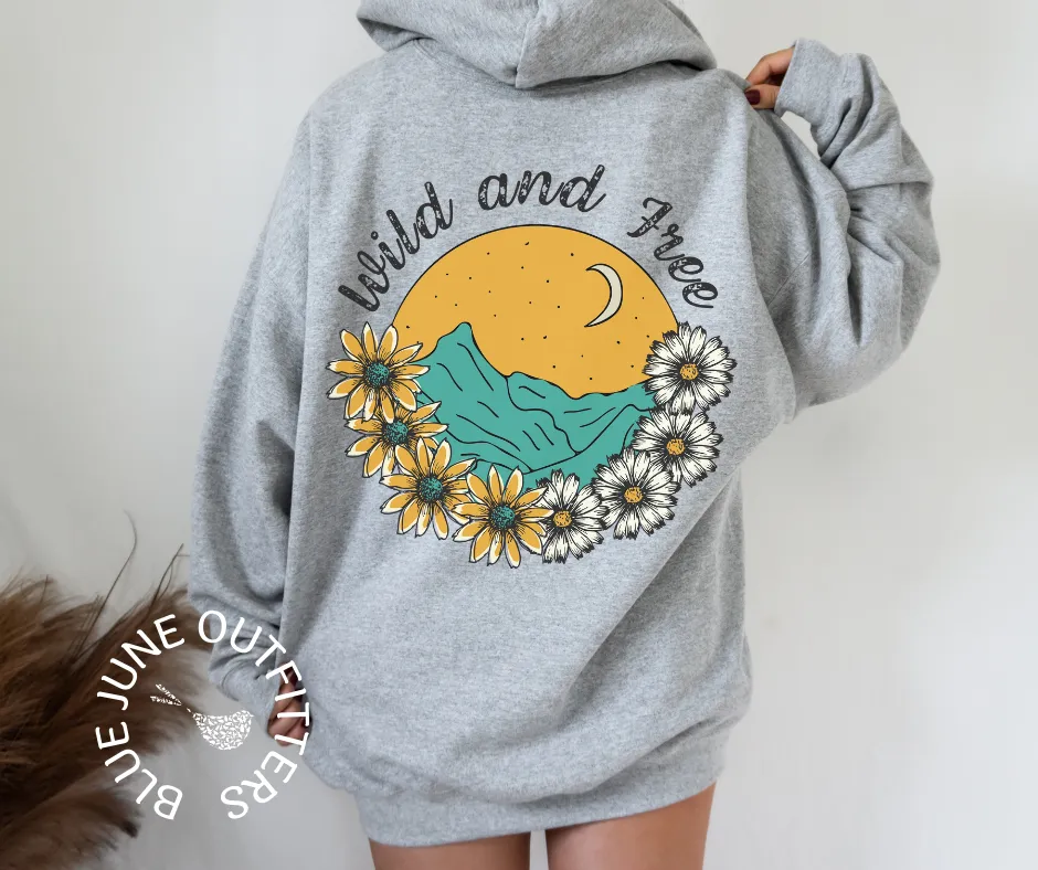 Wild & Free | Nature Lover Hooded Sweatshirt