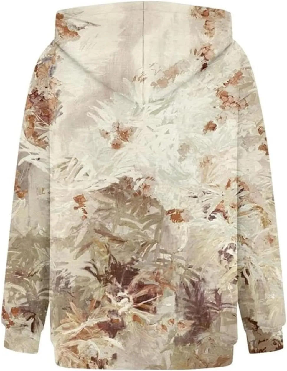 Womens Camo Hoodies Maple Leaf Print Hooded Camo Sweatshirt Oversized Long Sleeve Pullover Sweatshirts for Women