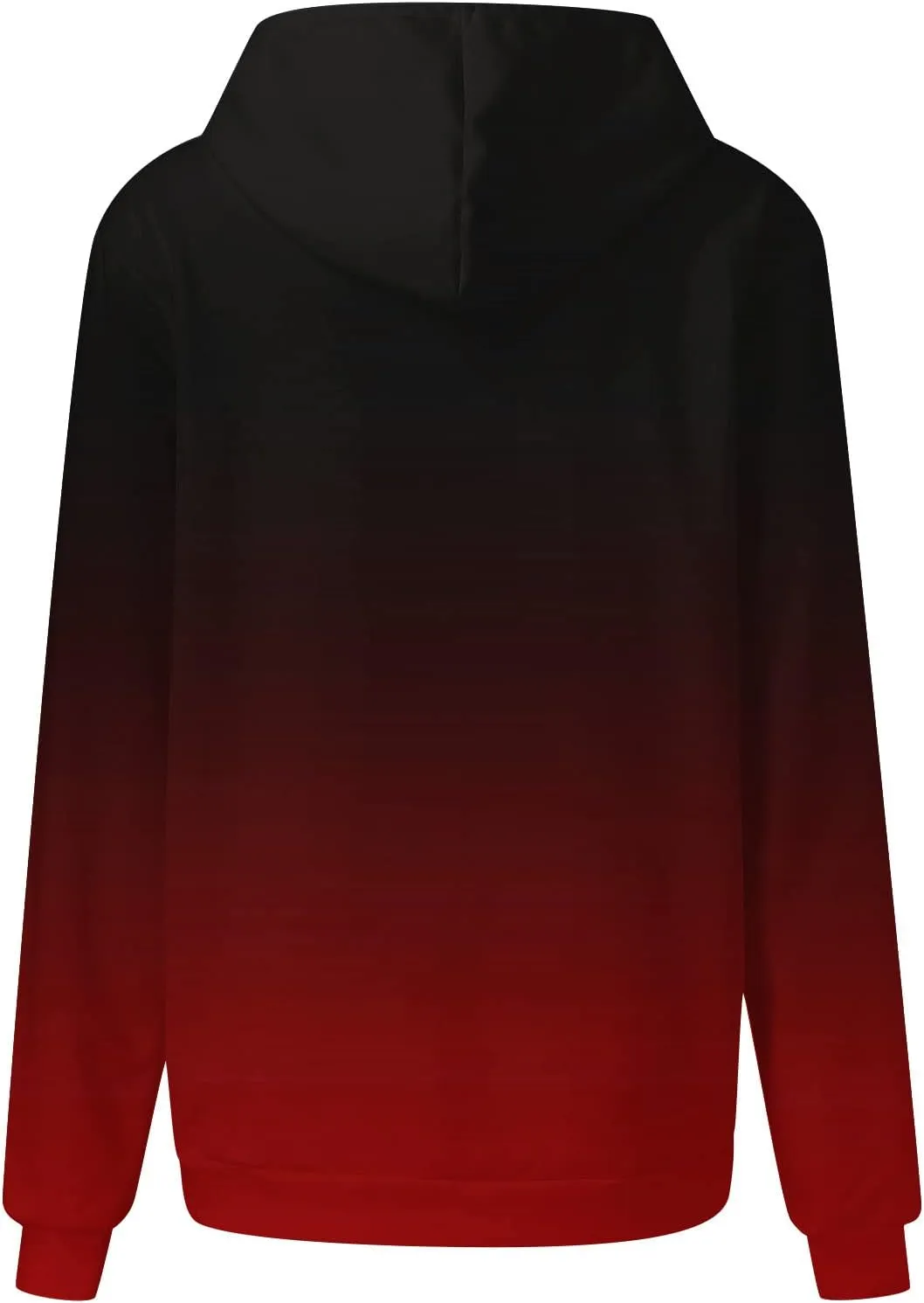 Women'S Fashion Hoodies & Sweatshirts Long Sleeve Drawstring Hooded Gradient Color Casual Oversized Fall Tops Clothes